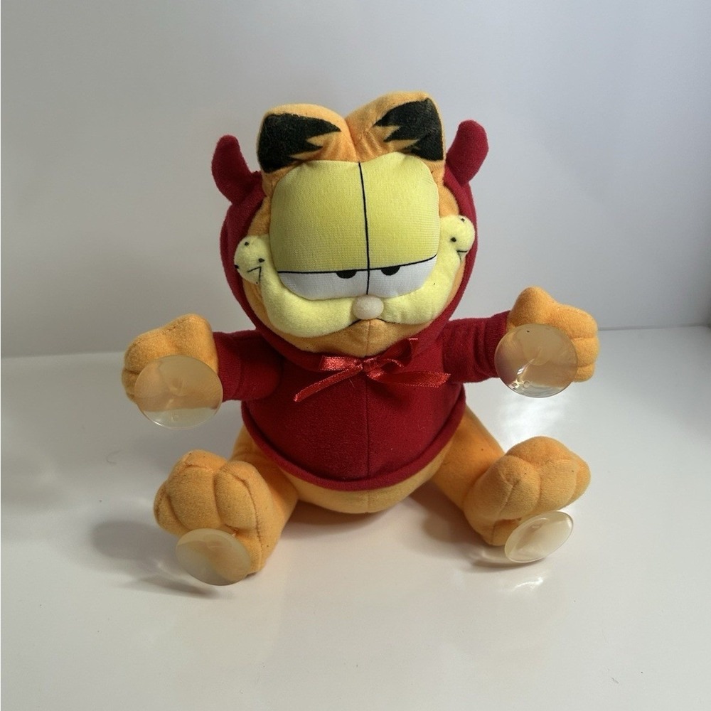 Garfield 7" Plush Devil Costume Car Window Suction Vintage Russell Stover